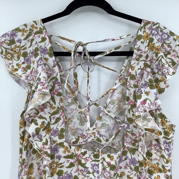 Rails Constance Linen Midi Dress Tansy Size Large Sun Dress Sundress Brunch NWT - Picture 10 of 15